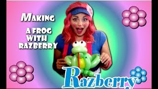 Making a Frog Balloon with Razberry [upl. by Poppas]