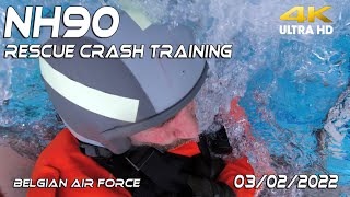 4K UHD Rescue helicopter crew of NH90 practices crash with freaky and icy drill  03022022 [upl. by Fawne355]