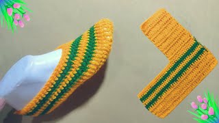 crochet very easy socks for beginners  woolen socks design  knitting shoes  winter socks  moja [upl. by Bertero]