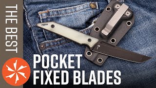 Best Pocket Fixed Blade EDC Knives in 2021 [upl. by Halyak]