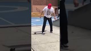 Public freak out backfires on skateboarder karma freakout skateboarding fail [upl. by Adialeda]