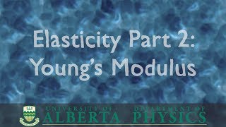 PHYS 146 Elasticity part 2 Youngs Modulus [upl. by Oidivo]