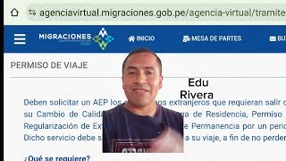 GRATIS Permisos de viaje de Migraciones Perú para extranjeros QUIEN DEBE SACAR ESTE PERMISO [upl. by Lonnard]