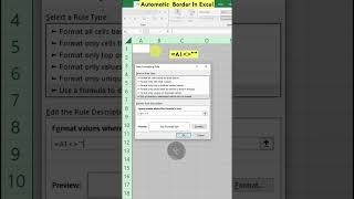 Automatic Border in Excel shorts exceltips exceltricks [upl. by Haroved756]