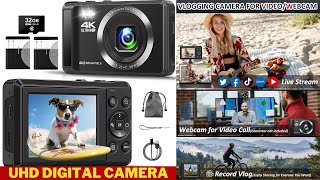 Digital Camera  4K 44MP UHD Digital Cameras for Photography  Vlogging Camera  video Recording [upl. by Nithsa]