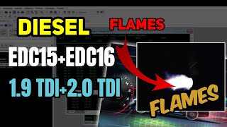 VAG EDC15 EDC16 DIESEL 19TDI 20TDI  HARDCUT LIMITER FLAMES [upl. by Saraann351]