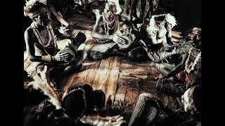 Asmat tribe  90 seconds of traditional drum play [upl. by Yltneb371]