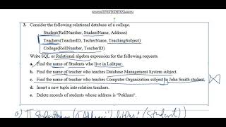 DBMS  Relational Algebra Questions with Solution  Part 1 [upl. by Clarine172]