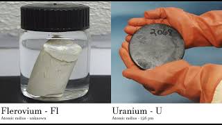 Flerovium  Fl vs Uranium  U Comparing Element attributes Atoms [upl. by Schonfield]