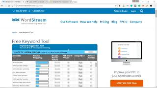 SEO Wordstream  The free keyword tool by wordstream  Keyword research for ppc amp SEO [upl. by Aroled]