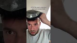 HOW TO APPLY A MENS HAIR SYSTEM AT HOME  Aderans Trendco Wigs [upl. by Hoag]