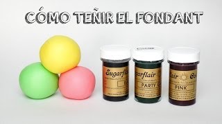 Cómo teñir el fondant con colorantes en pasta [upl. by Rox]