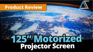 AKIA Screens 125” Electric Motorized Projector Screen I Reviewed by TheStanleyWay [upl. by Ehtylb]