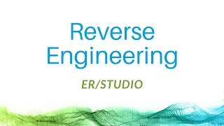 Reverse Engineering with ERStudio [upl. by Aderb]