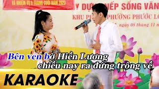 KARAOKE Câu Hò Bên Bờ Hiền Lương  SONG CA  Mỹ Tình ft Khánh Dư [upl. by Twitt103]