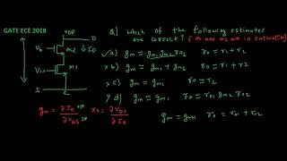 GATE ECE 2018 MOSFET Question [upl. by Garcon305]