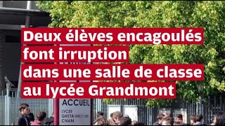 VIDÉO Agression dun professeur par deux élèves du lycée Grandmont de Tours [upl. by Eerahc]