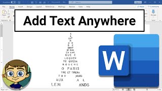 Add Text Anywhere in Microsoft Word [upl. by Janene]