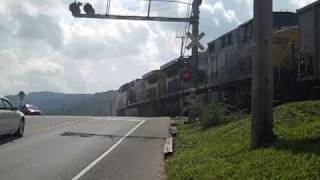 CSX H802 in Rainelle West Virgina 8212010 [upl. by Glavin]