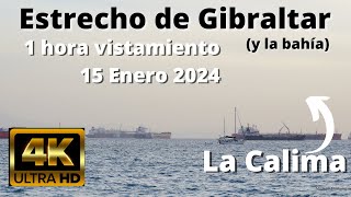 Atardecer de Movimientos del Buques el Estrecho de Gibraltar 15 Enero 2024 [upl. by Inalem132]