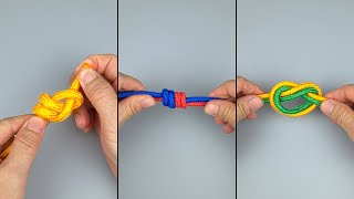 How To Tie Stevedore Stopper Knot Double Fishermans Knot Offset Overhand Bend [upl. by Nollek]