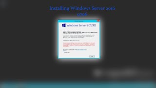 Installing Windows Server 2016 9796 [upl. by Halliday194]