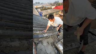 Roof tiles installation processshorts [upl. by Asilet826]