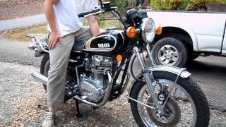 1975 Yamaha XS650 Walk around and cold start [upl. by Hairaza]