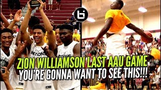 Zion Williamson WENT CRAZY In LAST AAU GAME EVER Adidas Nations Championship Highlights [upl. by Bullough]