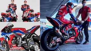 HRC WorldSBK Honda CBR1000RRR testing 2022 [upl. by Kobylak297]