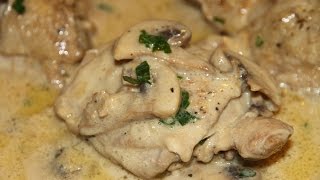 КУРИЦА С ГРИБАМИ В СЛИВОЧНОМ СОУСЕ  MUSHROOM CHICKEN IN CREAMY SAUCE [upl. by Mcfarland]