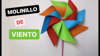 Cómo hacer MOLINILLO DE VIENTO  123a CREAR  Manualidades fáciles [upl. by Llenrad]