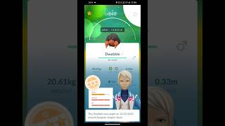 Finally got a shiny 91 Dwebble in Pokemon go pokemongoshinypokemonDwebbleviralshort [upl. by Eirok]