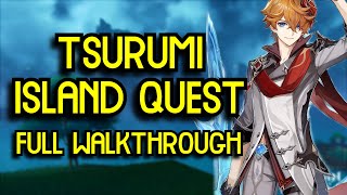 Tsurumi Island Quest FULL Walkthrough Full Defog amp ALL Puzzles  Genshin Impact Update 22 [upl. by Mussman37]