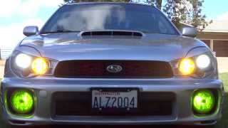 HID Bugeye Morette Headlights Modded WRX STi 2002 [upl. by Yard]