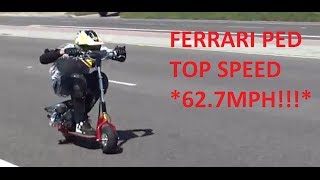 Ferrari GoPed Top Speed Run 627MPH [upl. by Alaster976]