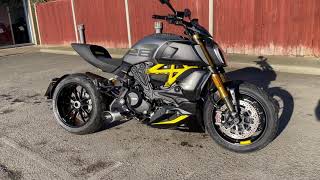 Ducati Diavel 1260s Black amp Steel Yellow Trellis  TERMIGNONI TITANIUM EXHAUST Walk around [upl. by Pooi592]