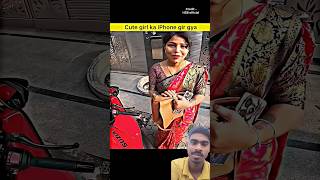 Cute girl ka iphone gir gya 😯shorts motovlog rider motovlogger moto [upl. by Neeluj82]