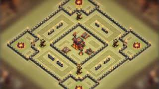 Anti 2 star  Diseño de th10  Clan War base 10 [upl. by Fleda]