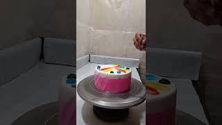 Multi colour cake design multi cake youtubeshorts youtube video trending [upl. by Aisital]