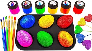 Satisfying Video l How to Make Rainbow Lollipop Slime with Stress Balls Cutting ASMR [upl. by Derraj15]