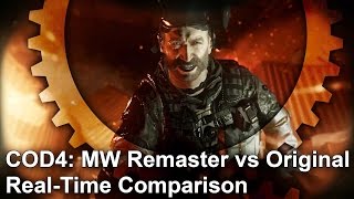 Call of Duty 4 Modern Warfare Remaster vs Original RealTime Gameplay Comparison [upl. by Nivle831]