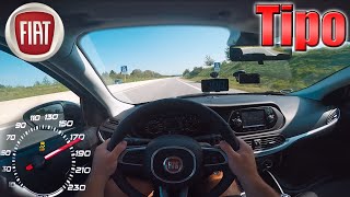 2018 Fiat Tipo  TOP SPEED on German Autobahn✔ [upl. by Nodnnarb]