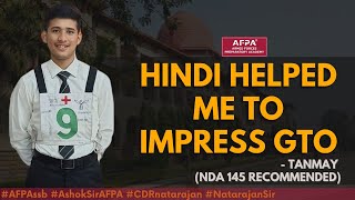 How Hindi helped me to get recommended  NDA145 Course  SSB Interview AFPA [upl. by Guy]