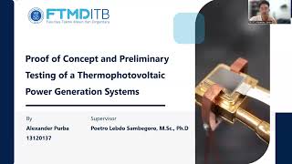 Proof of Concept and Preliminary Testing of a Thermophotovoltaic Power Generation Systems​ [upl. by Domel]