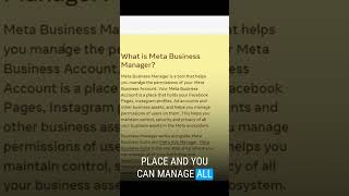 What is Meta Business Manager [upl. by Riegel974]