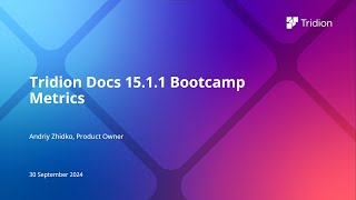 Tridion Docs 1511 Alf1u1 Bootcamp 2of3  Metrics [upl. by Marvella]