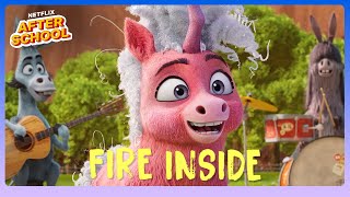 ‘Fire Inside’ Sing Along Lyric Video  Thelma The Unicorn  Netflix After School [upl. by Adnelg371]