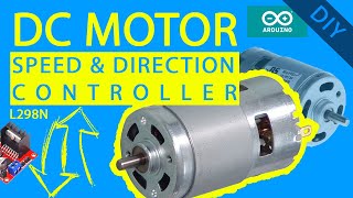 L298N  how to control dc motor with Arduino  Motor speed and direction control [upl. by Annail]