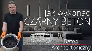 Beton architektoniczny  Jak samemu położyć tynk CZARNY BETON na ścianie  Poradnik econcreto [upl. by Pardoes790]